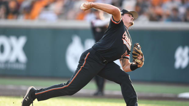 Campbell pitcher Cade Kuehler pitches during the NCAA Baseball Tournament Knoxville Regional between the Tennessee Volunteers and Campbell Fighting Camels held at Lindsey Nelson Stadium on Saturday, June 4, 2022. Utvcampbell0604 0183